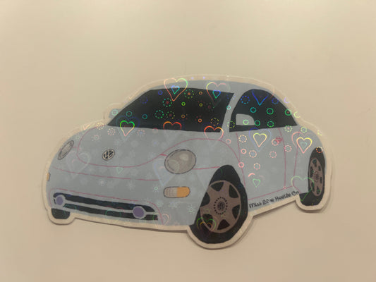 Blue and pink bug sticker