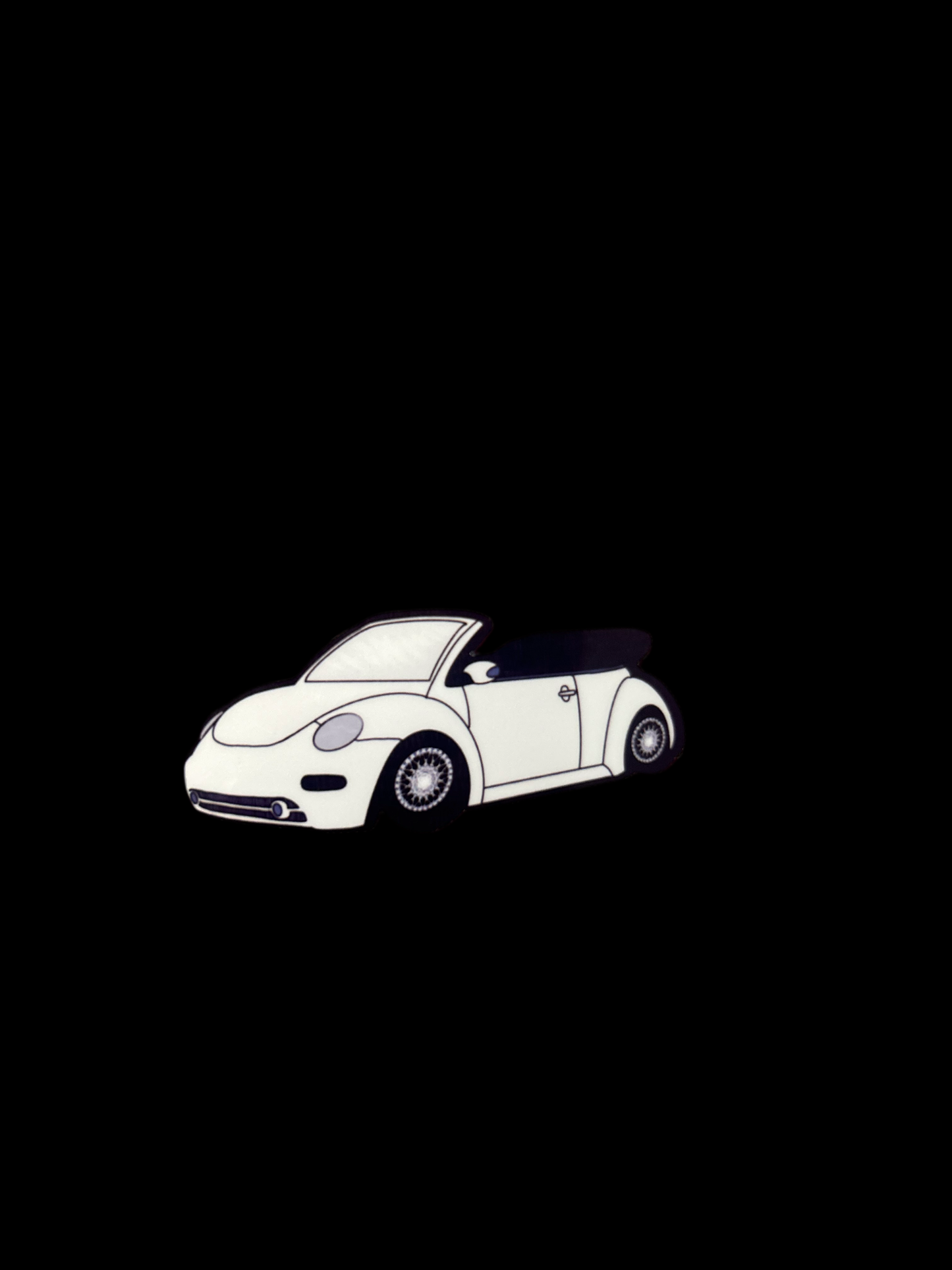 White bug new beetle convertible sticker