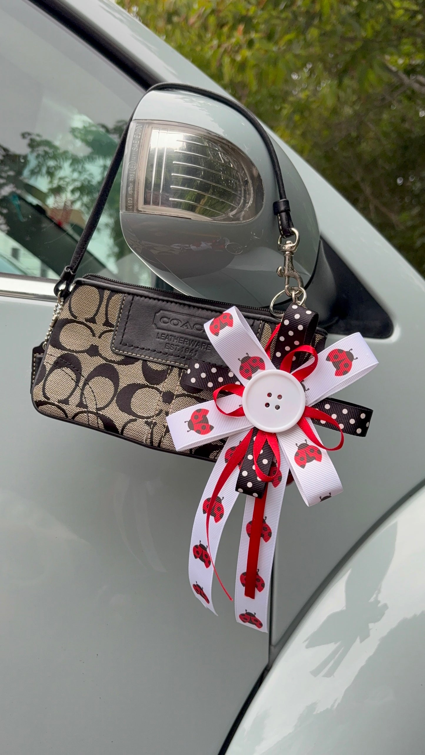 Ladybug Ribbon Keychain