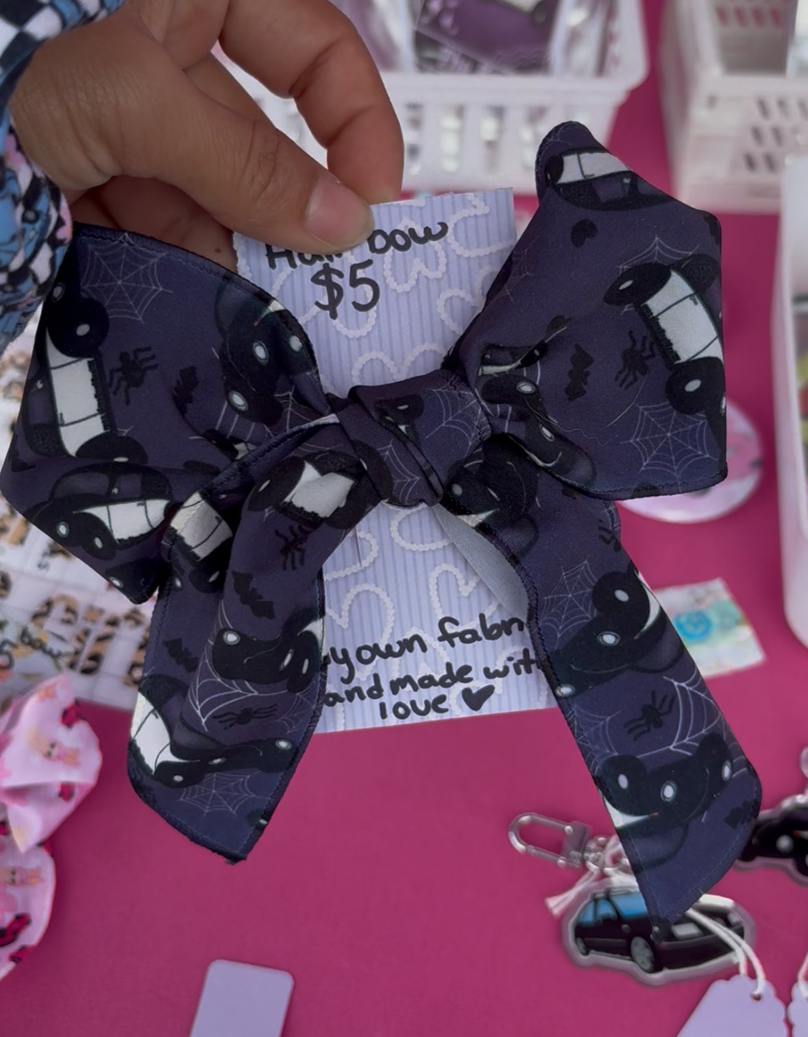 Goth bug hair bow