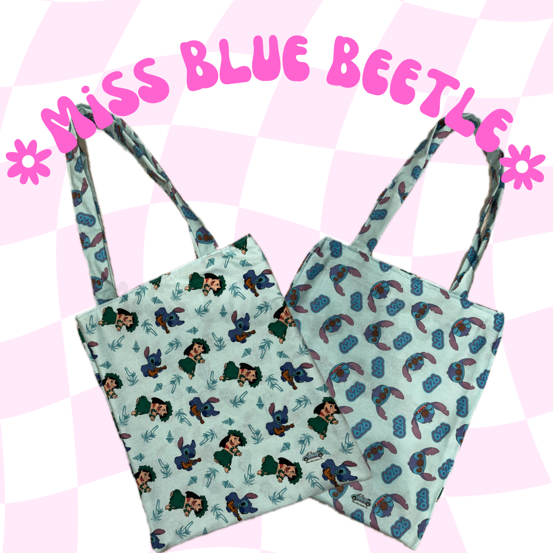 Stitch reversible tote bag