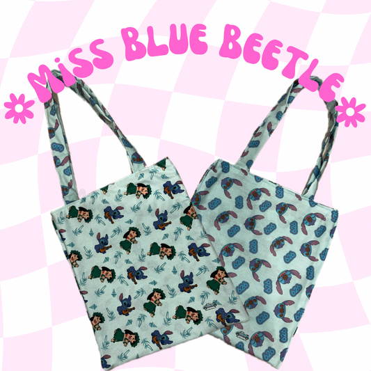 Stitch reversible tote bag