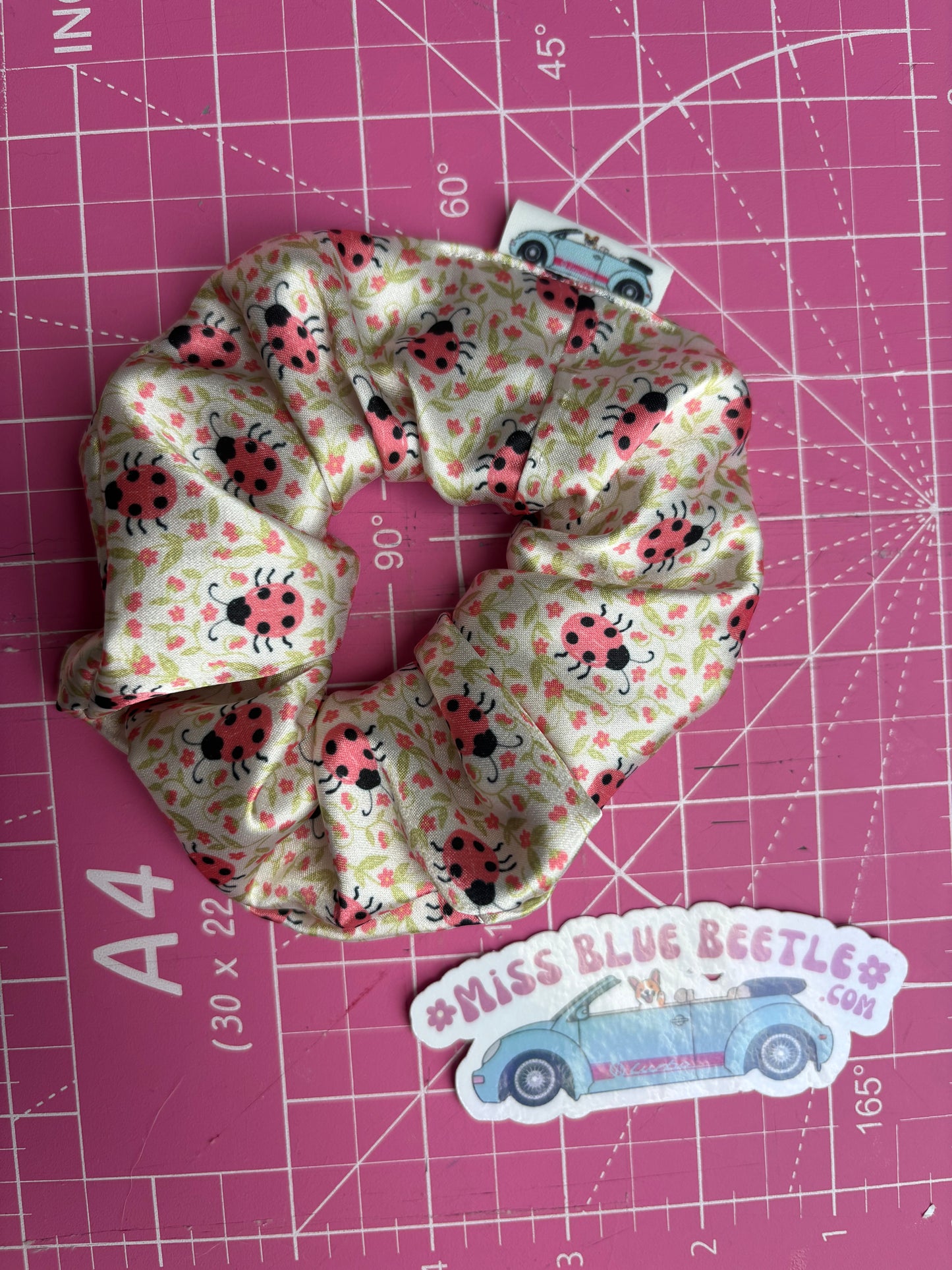 Ladybug scrunchie & wrislet set