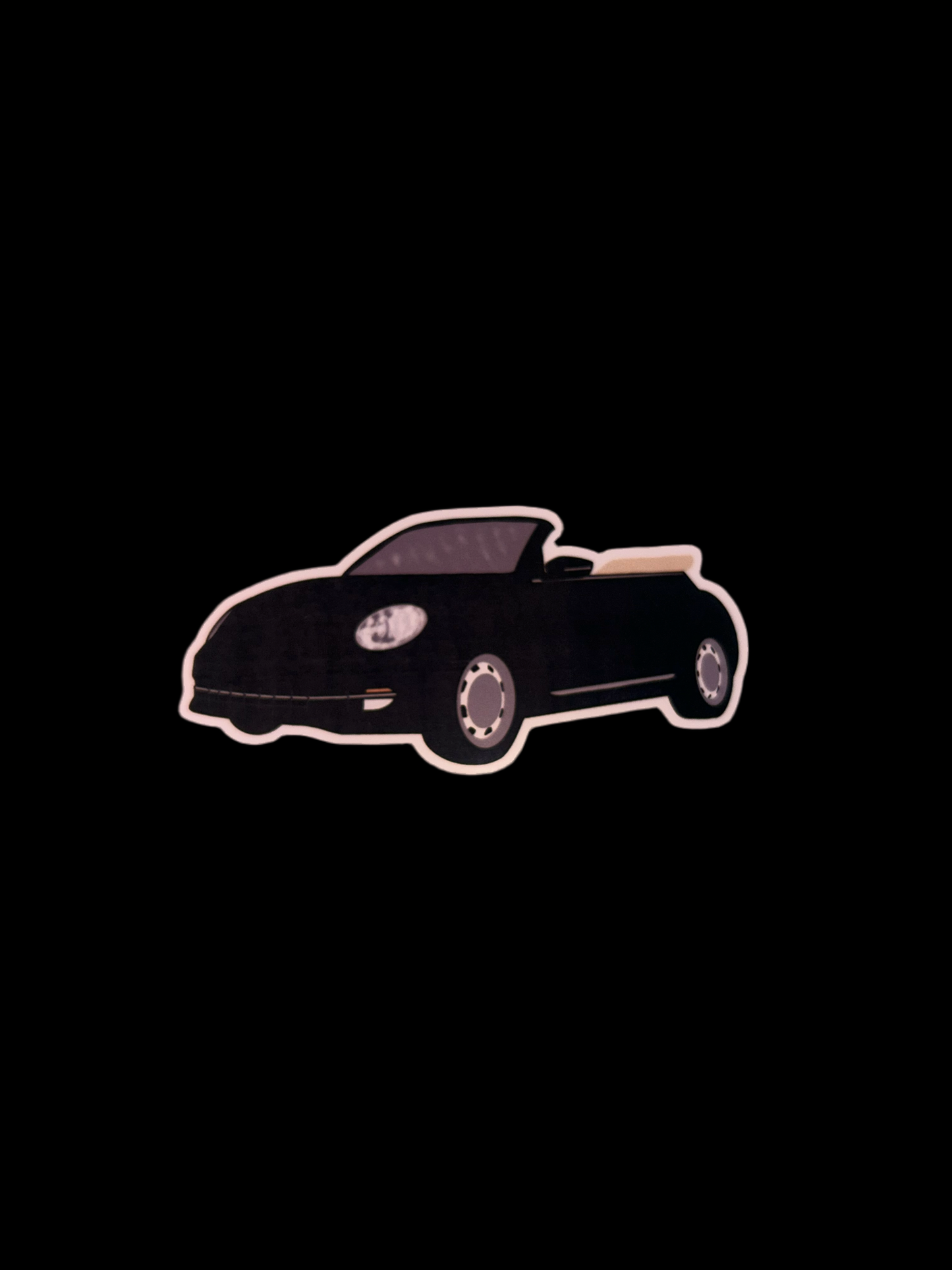 Black bug A5 convertible sticker