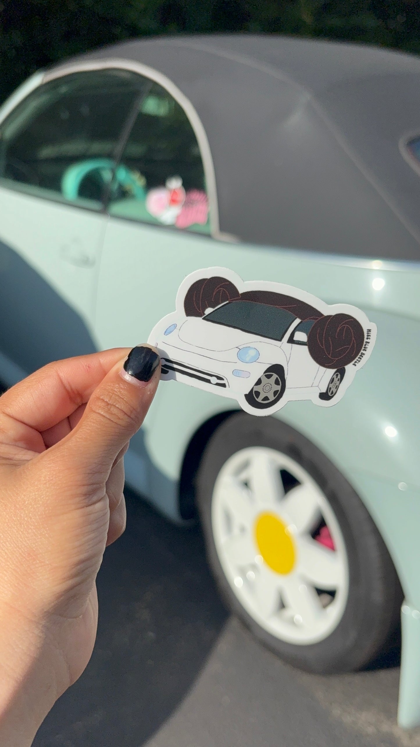 Princess Leia punch buggy weatherproof sticker