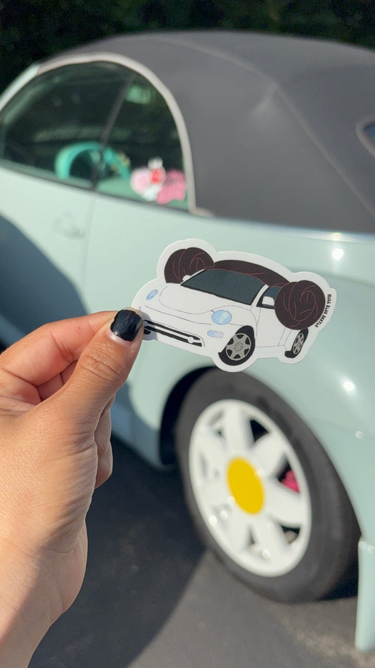 Princess Leia punch buggy weatherproof sticker