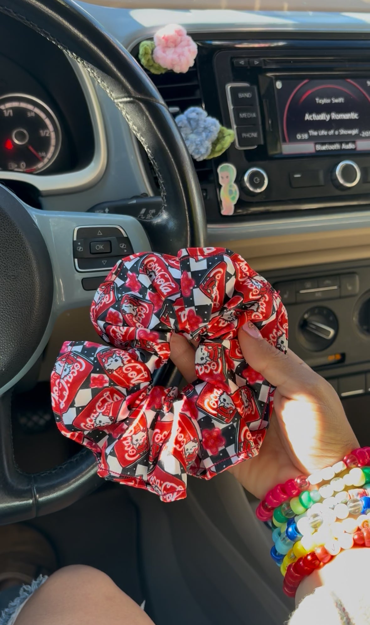 Coke Satin scrunchie