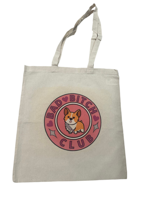 Corgi tote bag