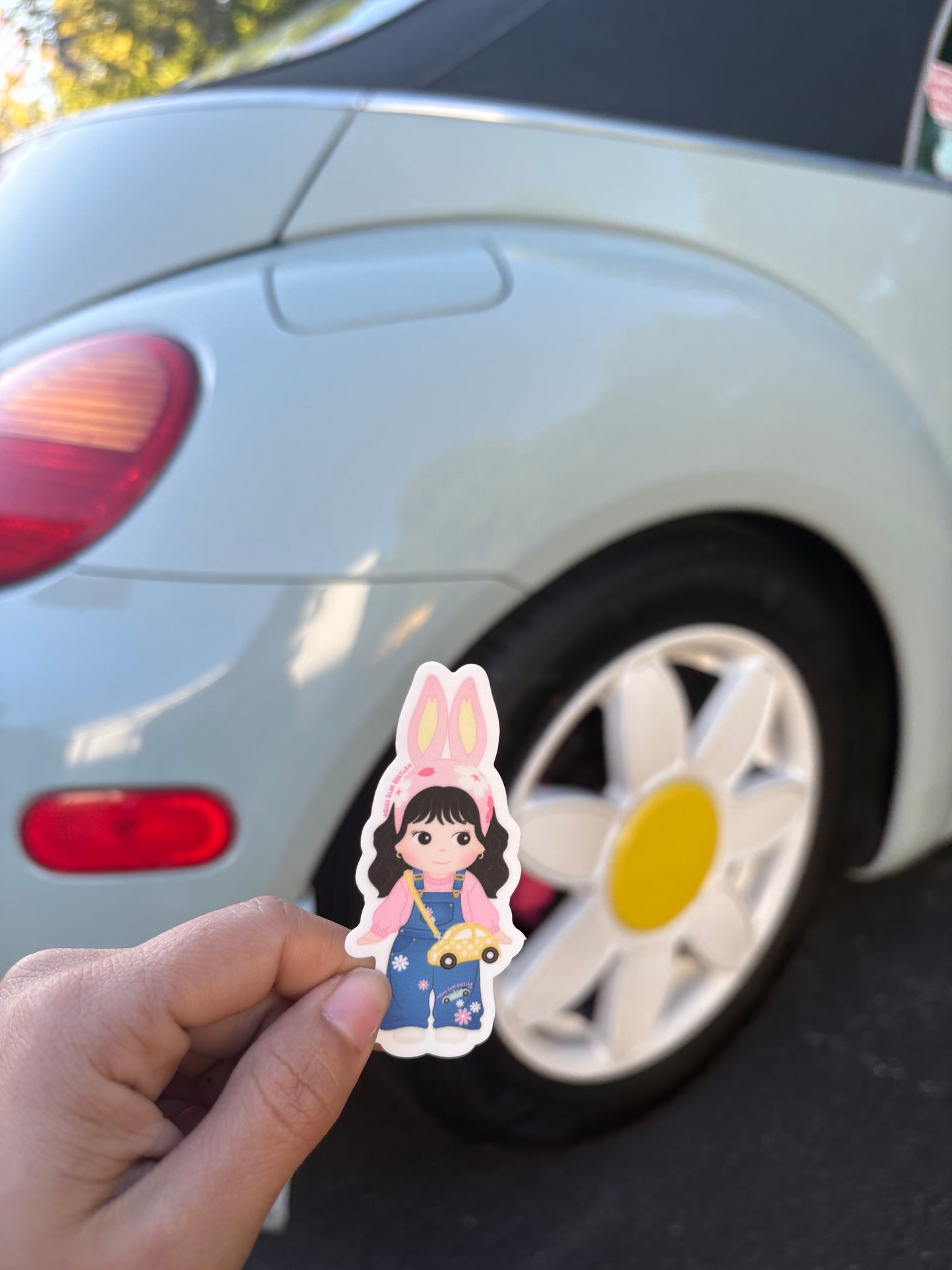 Beetle Girl weatherproof decal