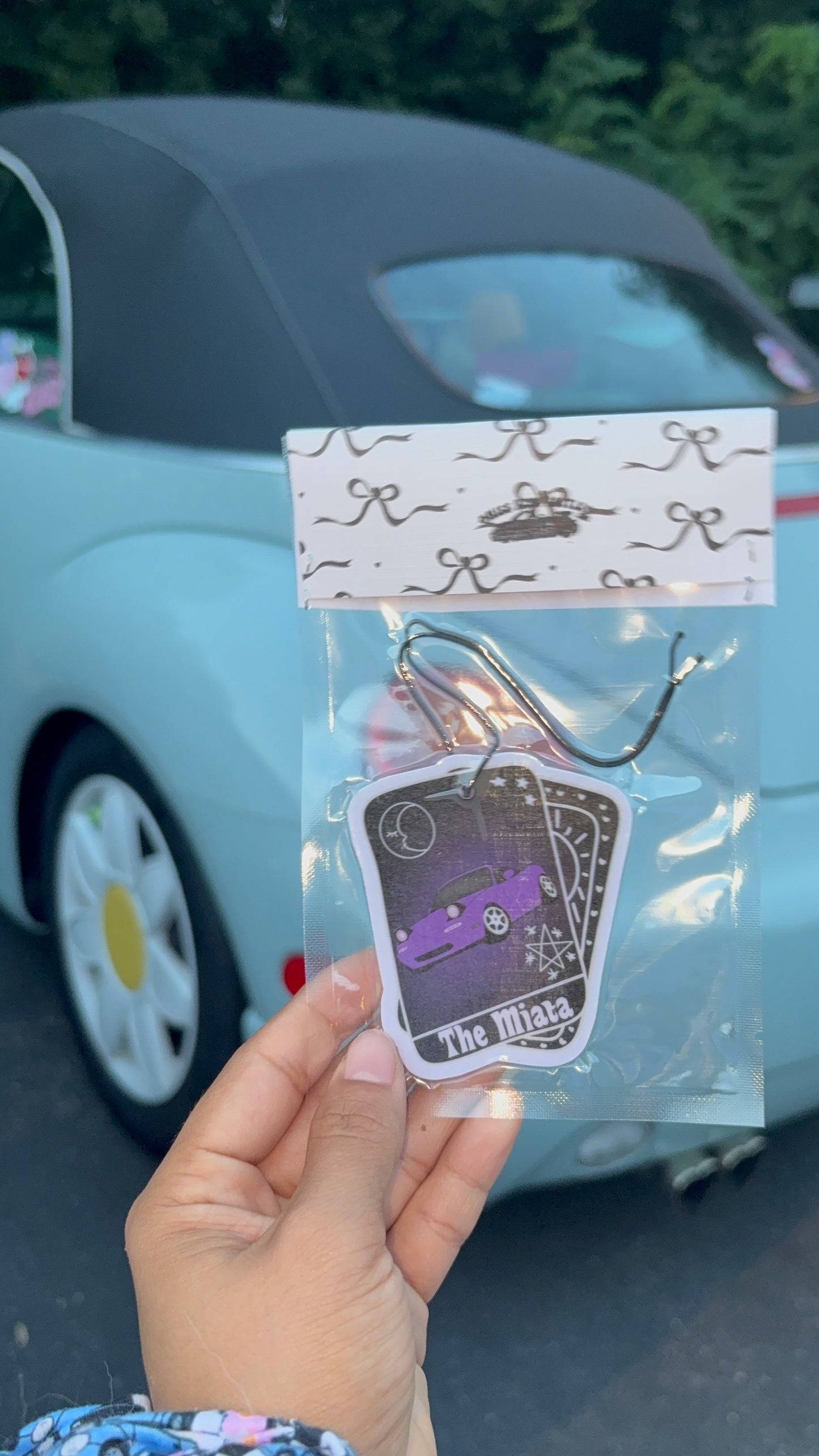 Purple tarot Miata Airfreshener