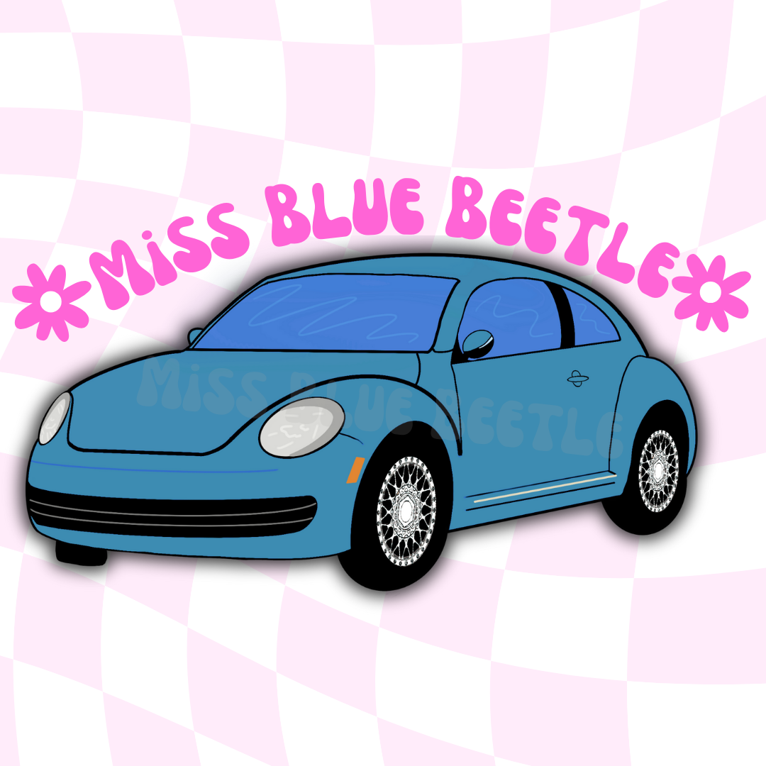 Denim Blue Bug sticker