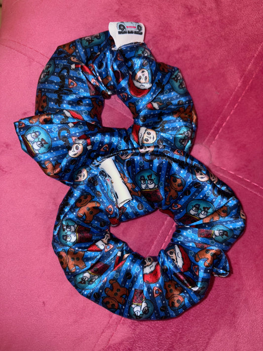 Cora Christmas satin scrunchie