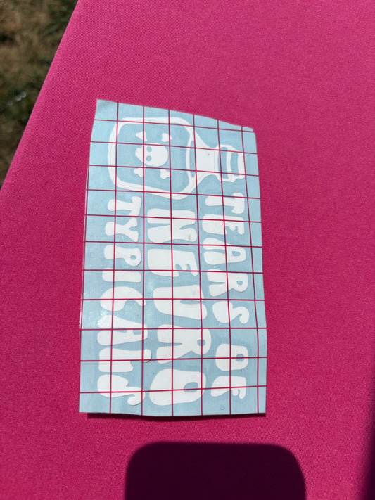 Tears Vinyl Decal