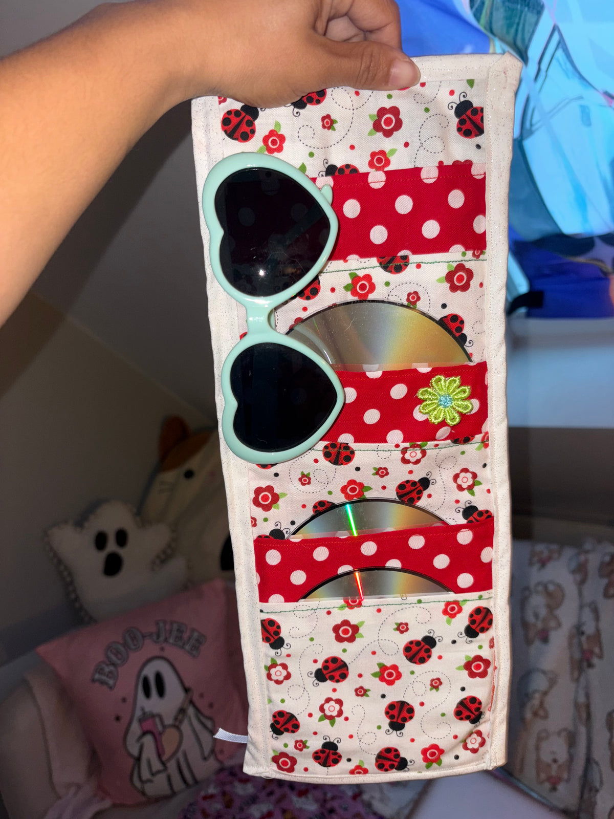 Red Ladybugs Y2k CD Holders