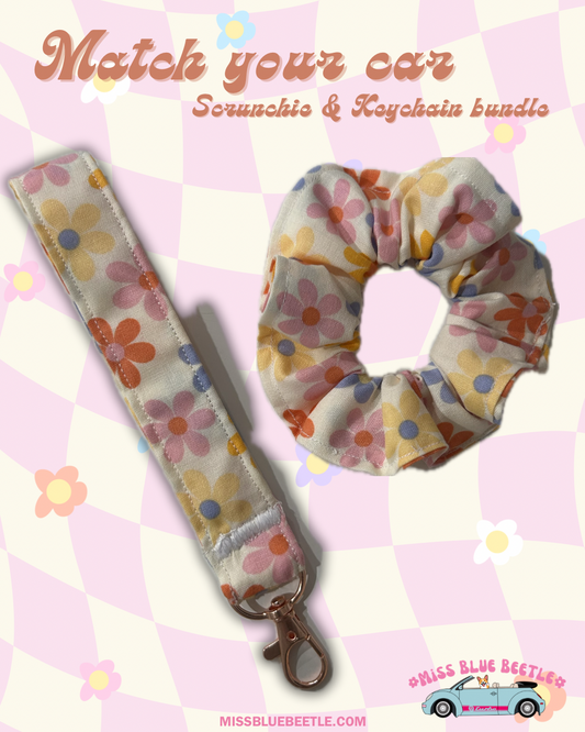 Flower Child Keychain & scrunchie bundle