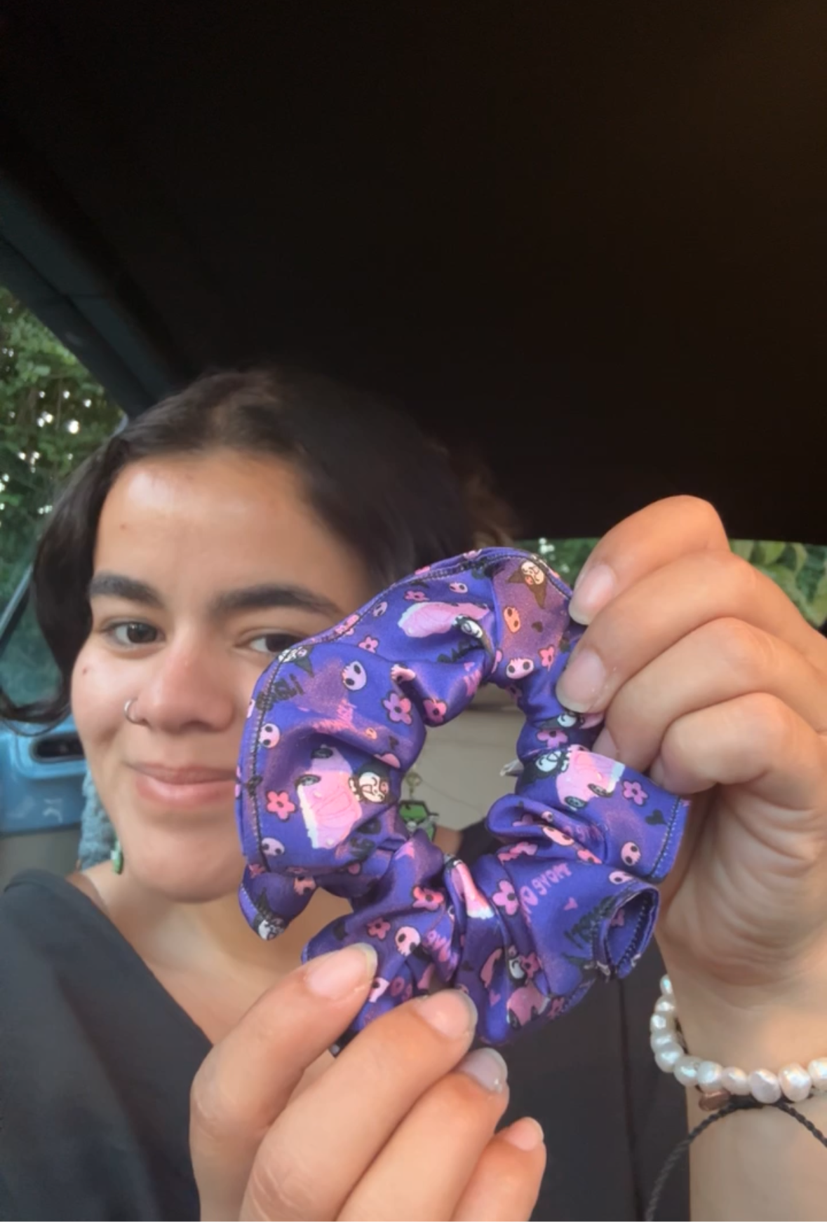 Kuromi satin scrunchie