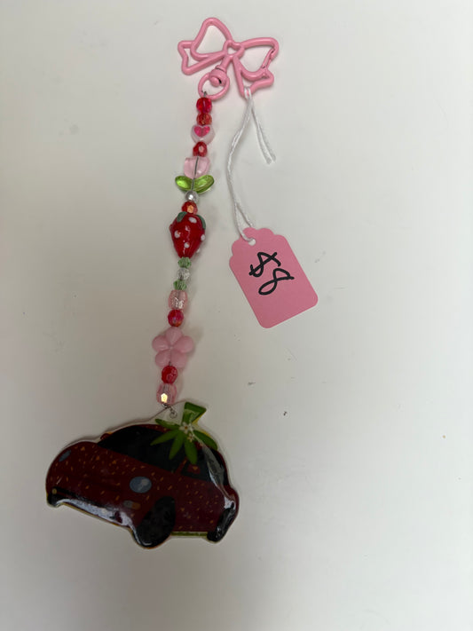 Strawberry punch buggy keychain