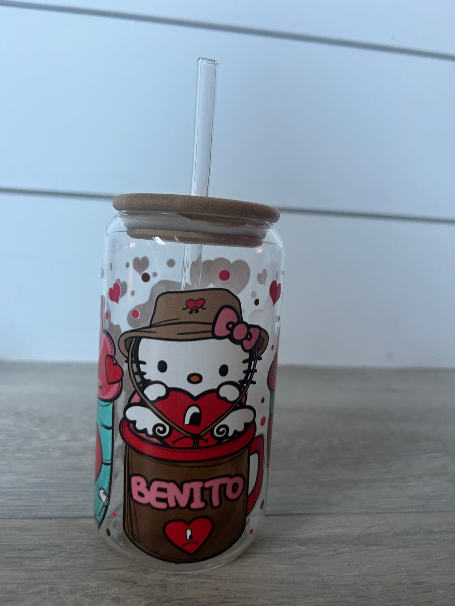 Benito & kitty glass cup