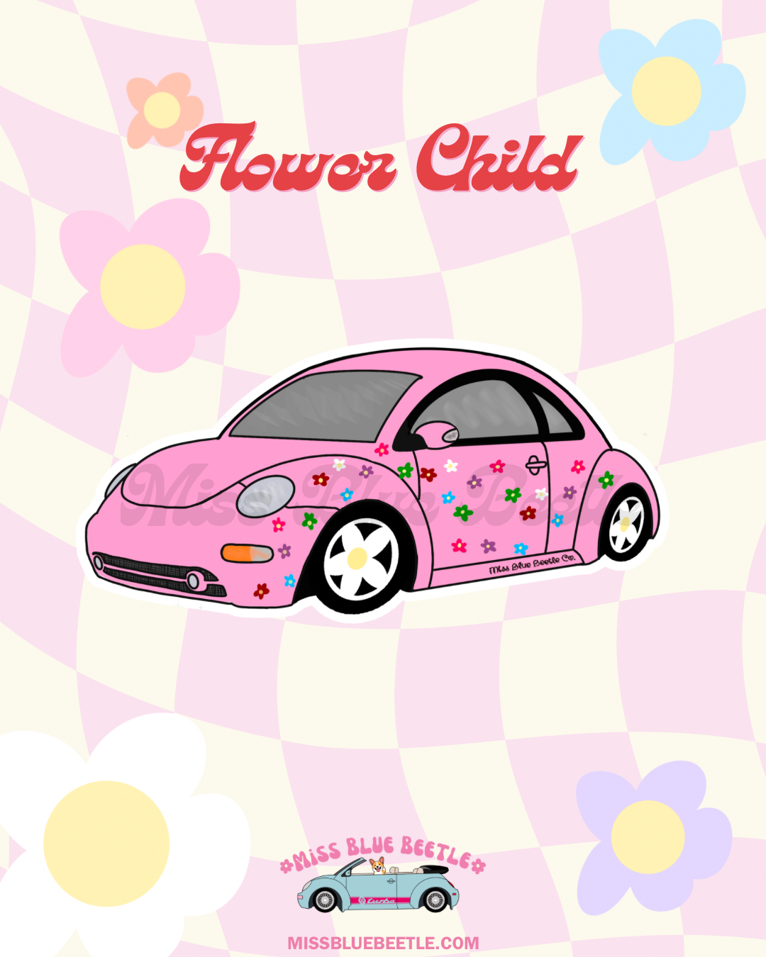 Barbie’s pink bug Sticker