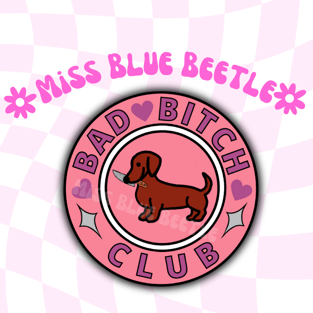 Bad B!tch Red Wiener Dog Sticker