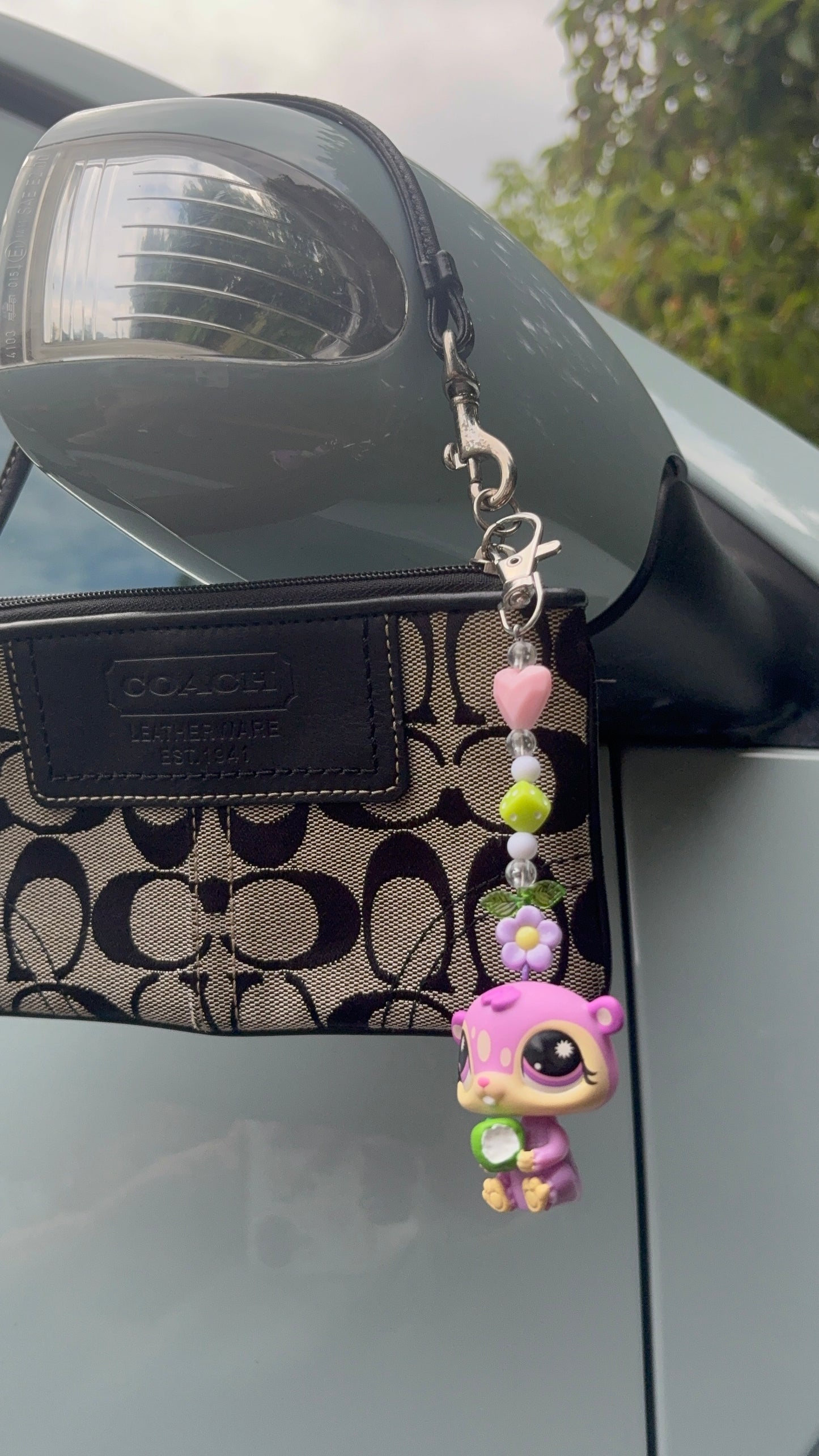 LPS cutie purple animal Keychain