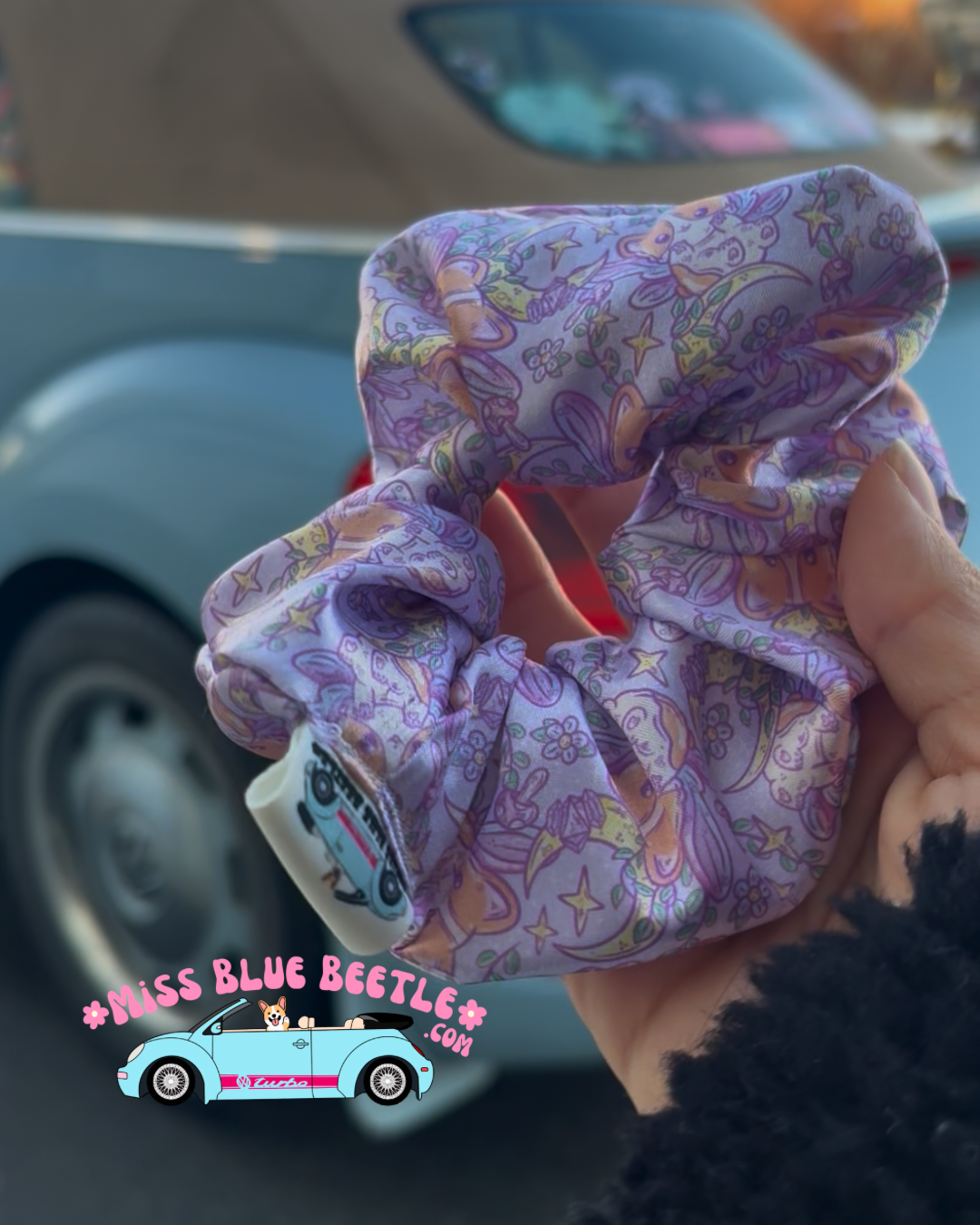 Nitro the corgi satin scrunchie