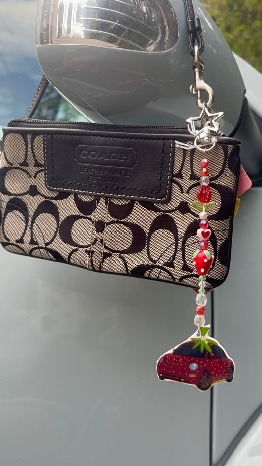 Small Strawberry punch buggy keychain