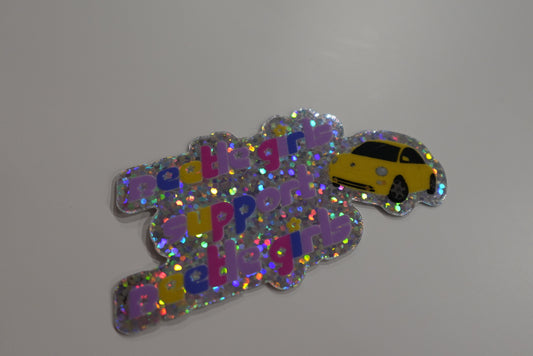 Beetle Girls Support beetle girls glitter sticker