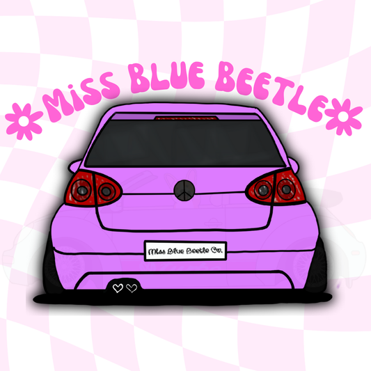 Bright purple Gti sticker