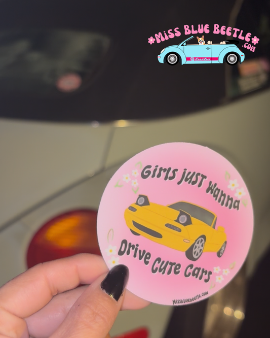 Yellow Miata Sticker
