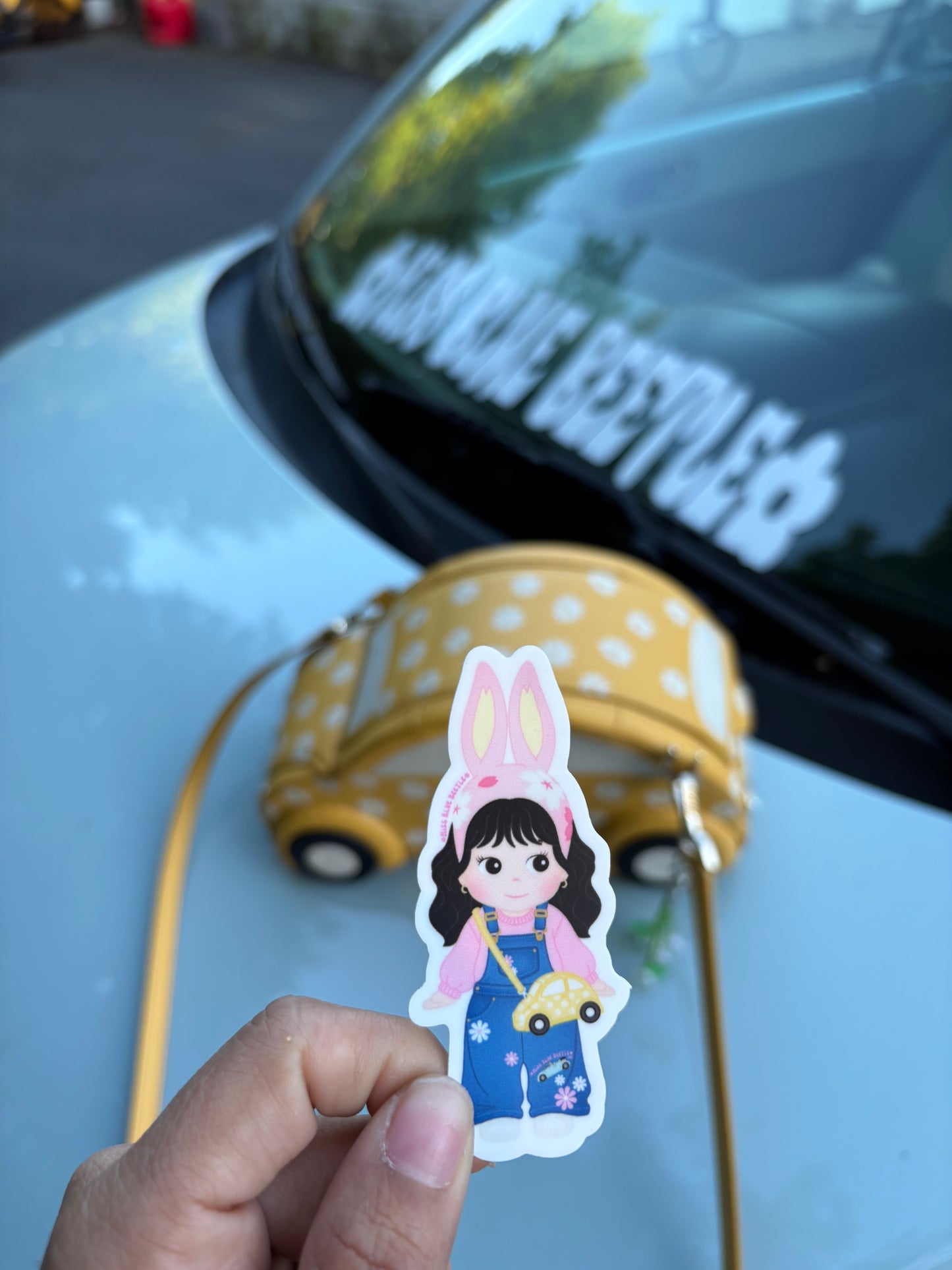 Beetle Girl weatherproof decal