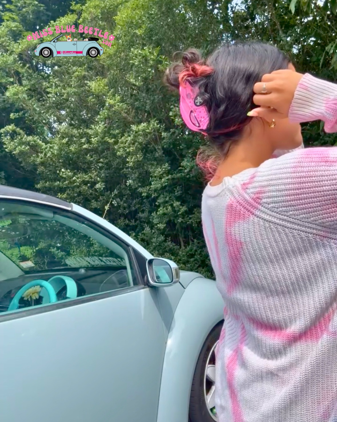 Pink Punch Buggy Hair Claw/Clip
