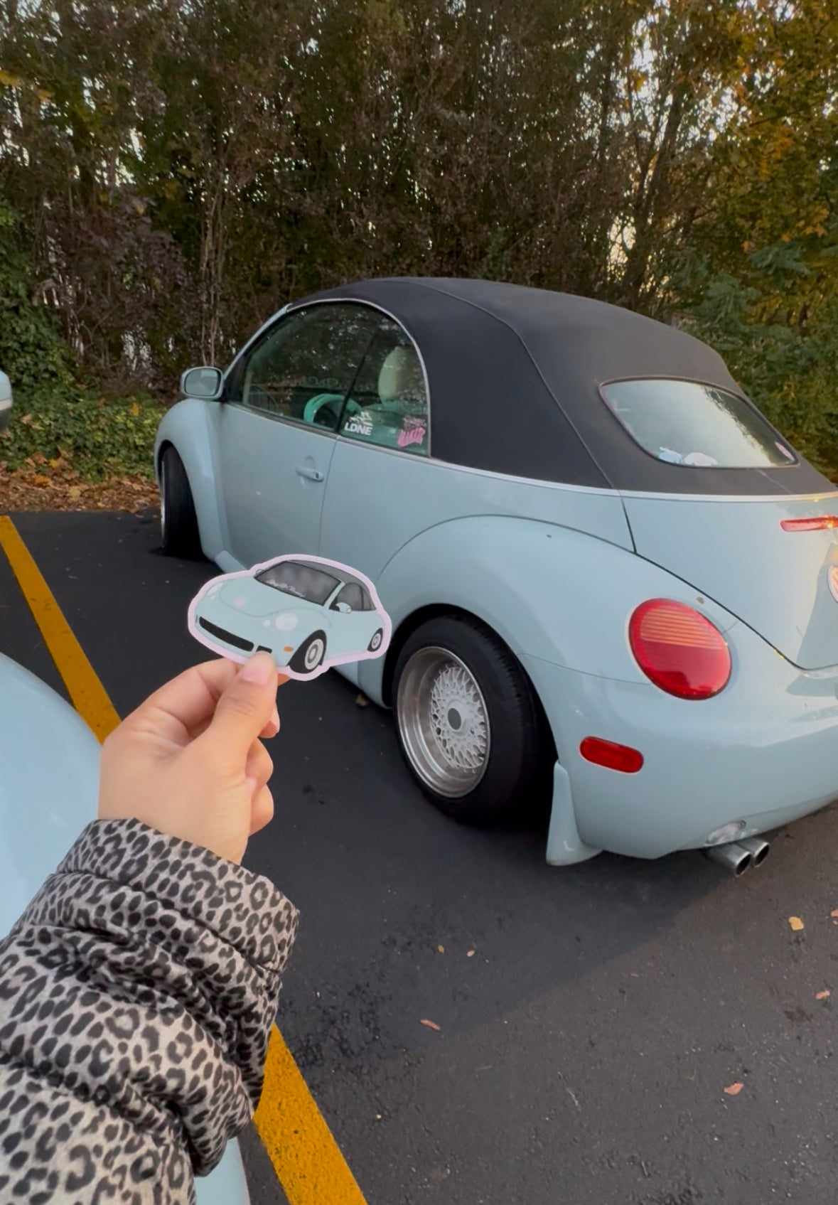 Miss Blue Beetle Weatherproof Decal