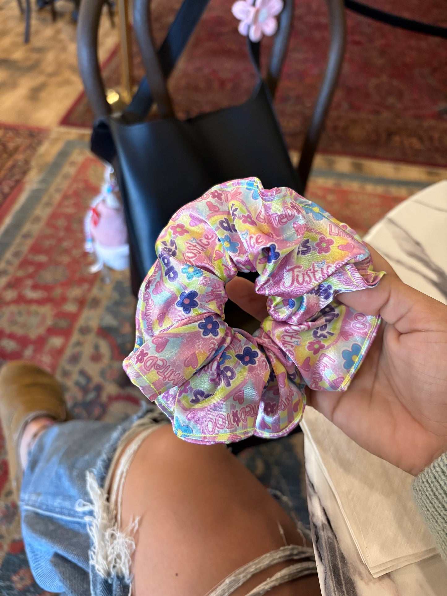 2000s satin scrunchie