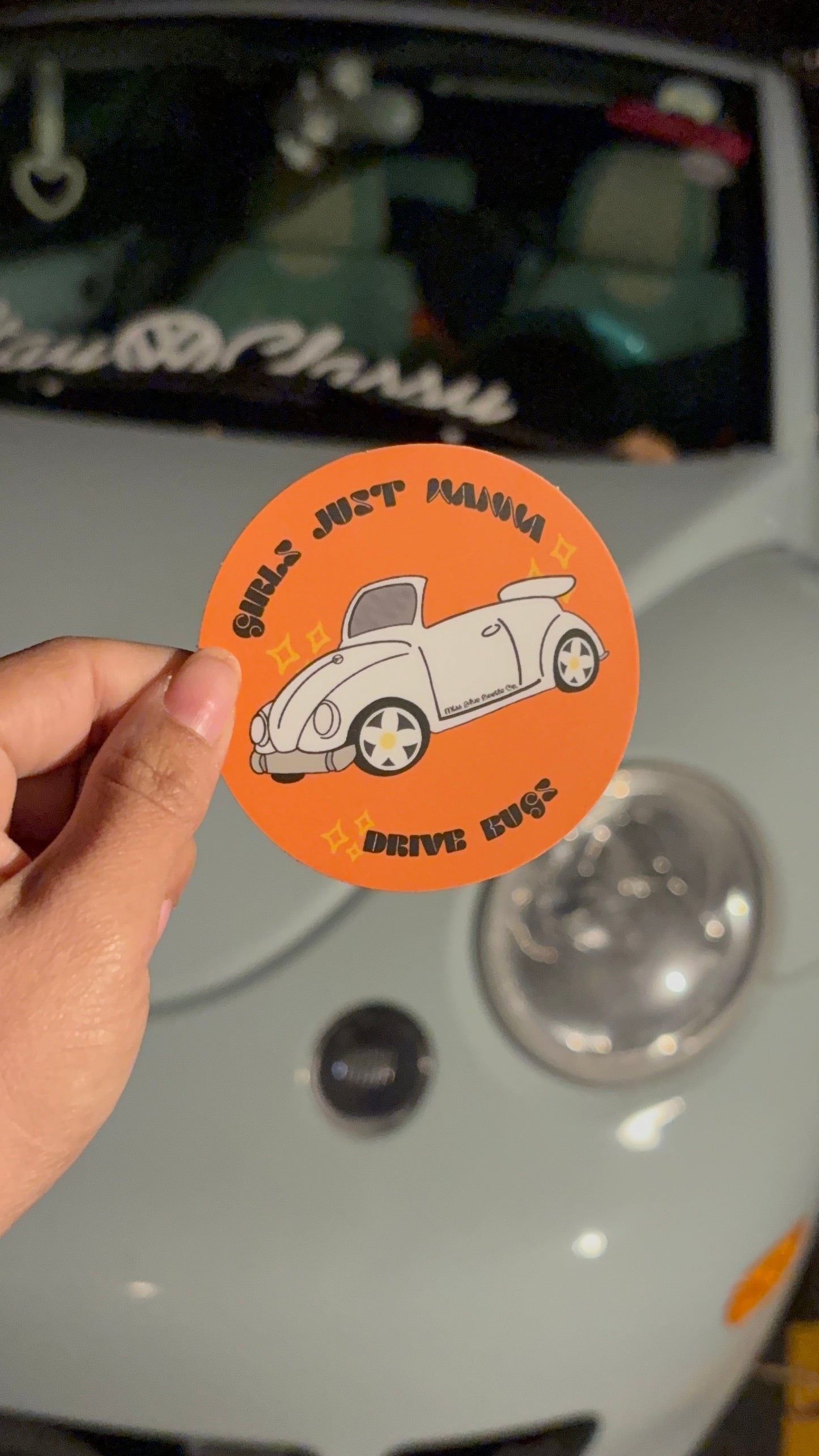 Girls just wanna drive aircooled bugs Weatherproof Decal