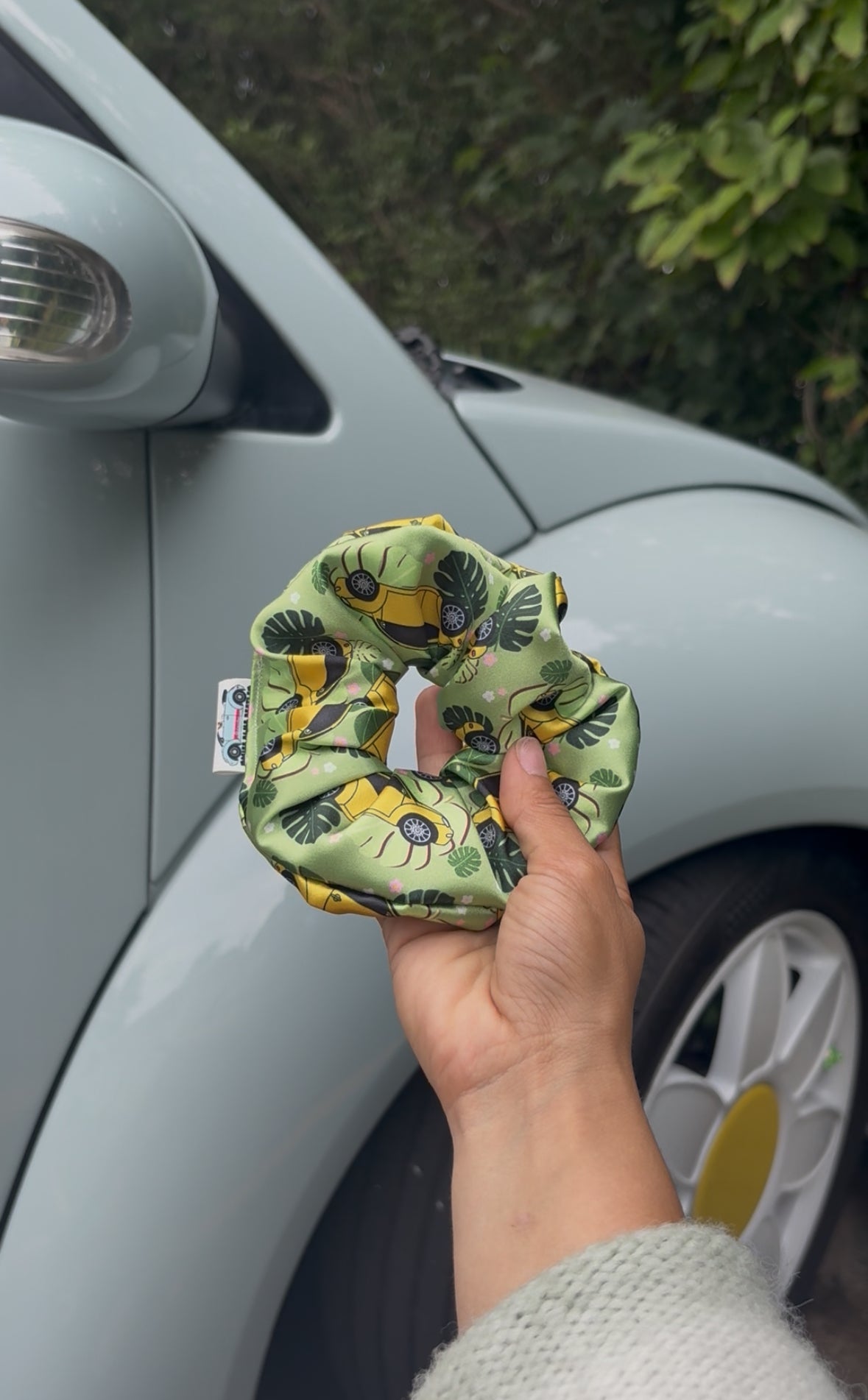 Safari yellow punch buggy scrunchie