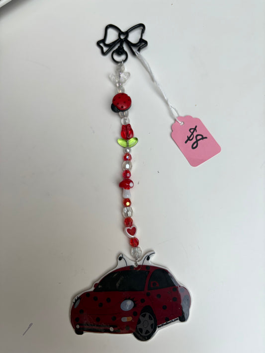 Ladybug red punch buggy keychain
