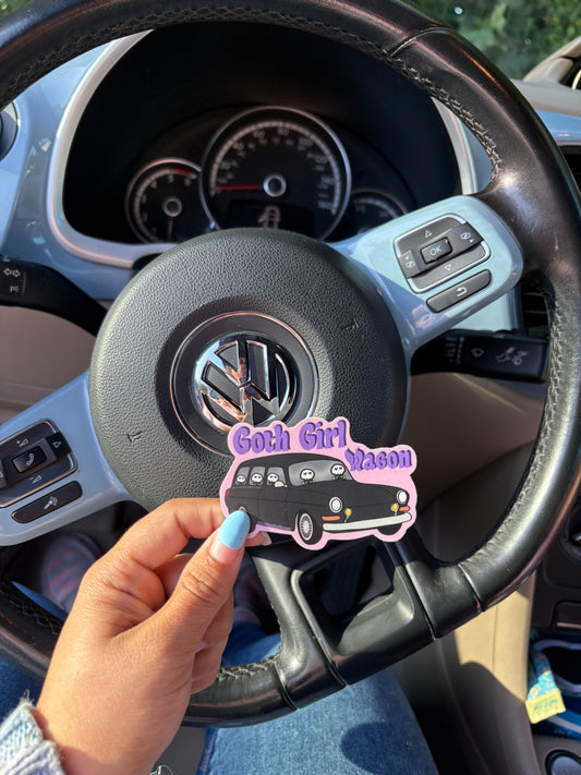 Goth girl wagon weatherproof decal