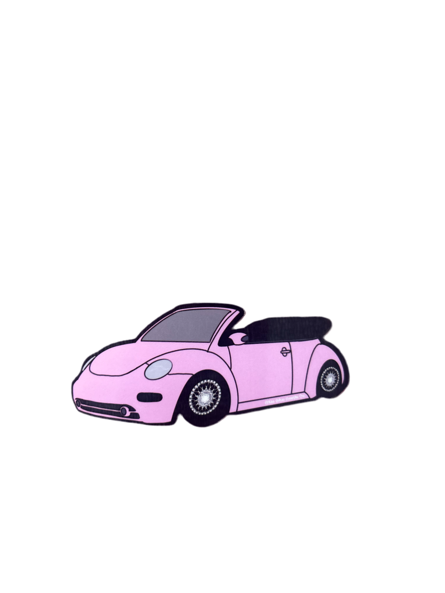 Light pink bug convertible sticker