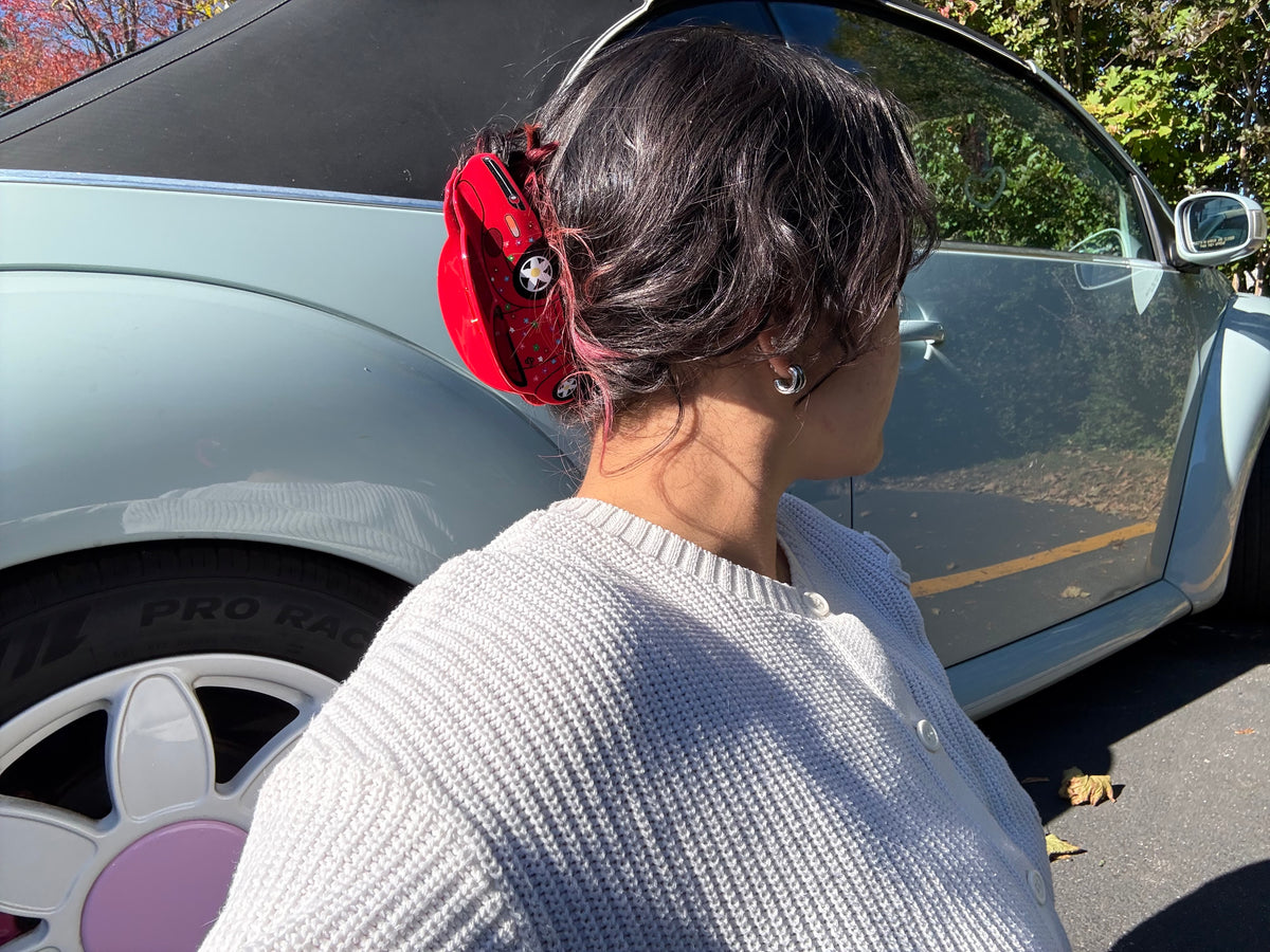 Red Punch Buggy Hair Claw/Clip
