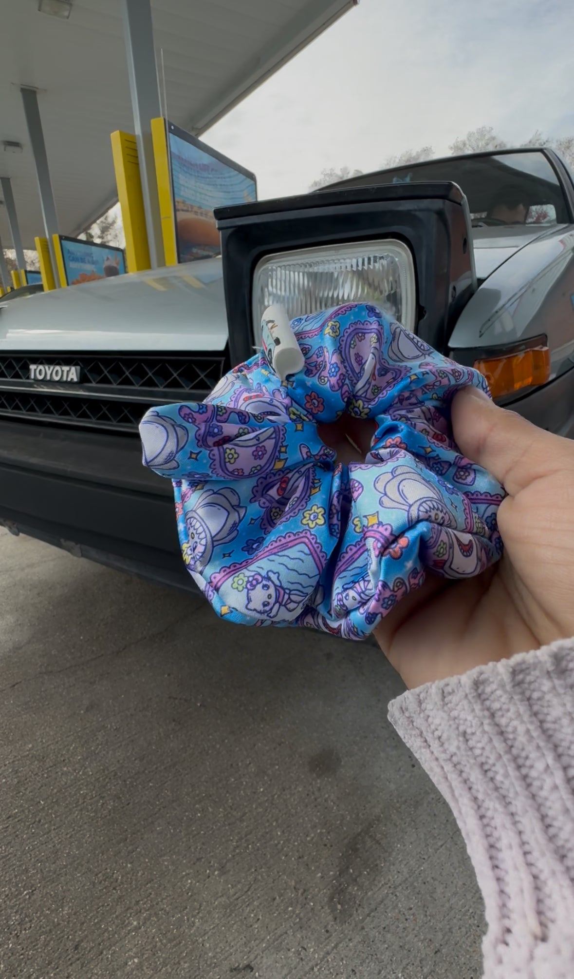 Cape Cod Sharkies satin scrunchie