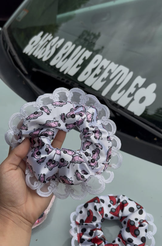 Satin Scrunchies with borders