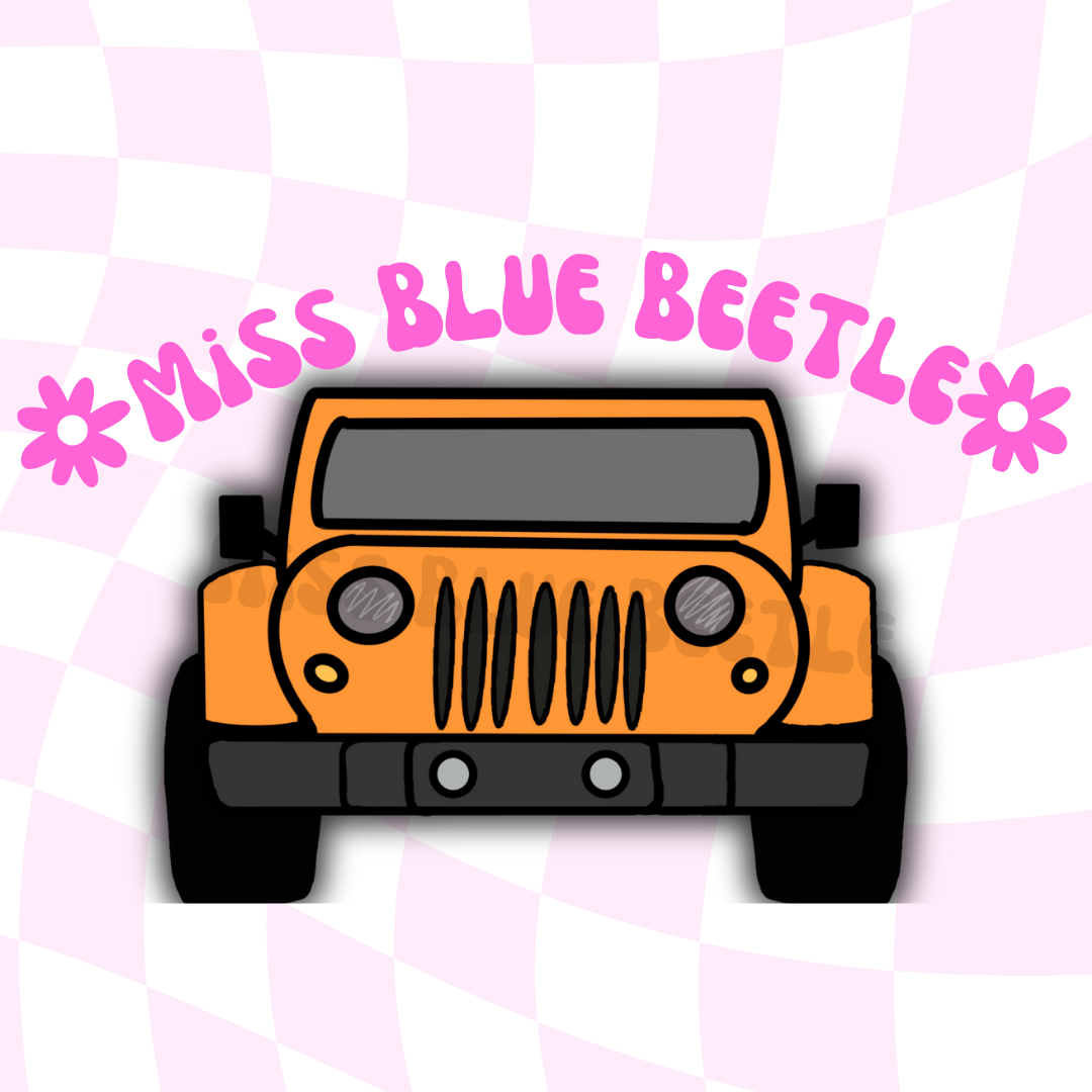 Orange jeep sticker