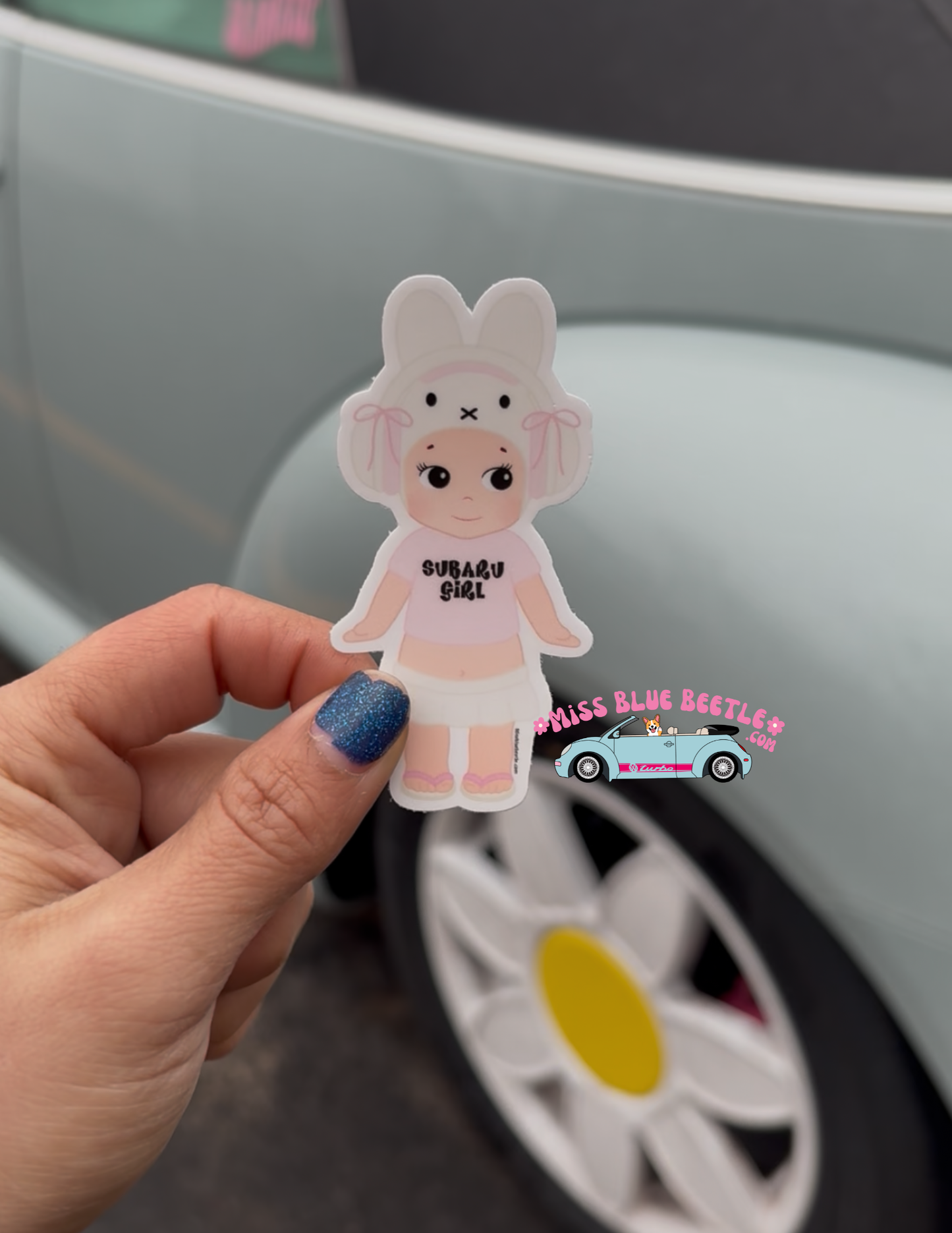 Japanese car girl angel weatherproof decal