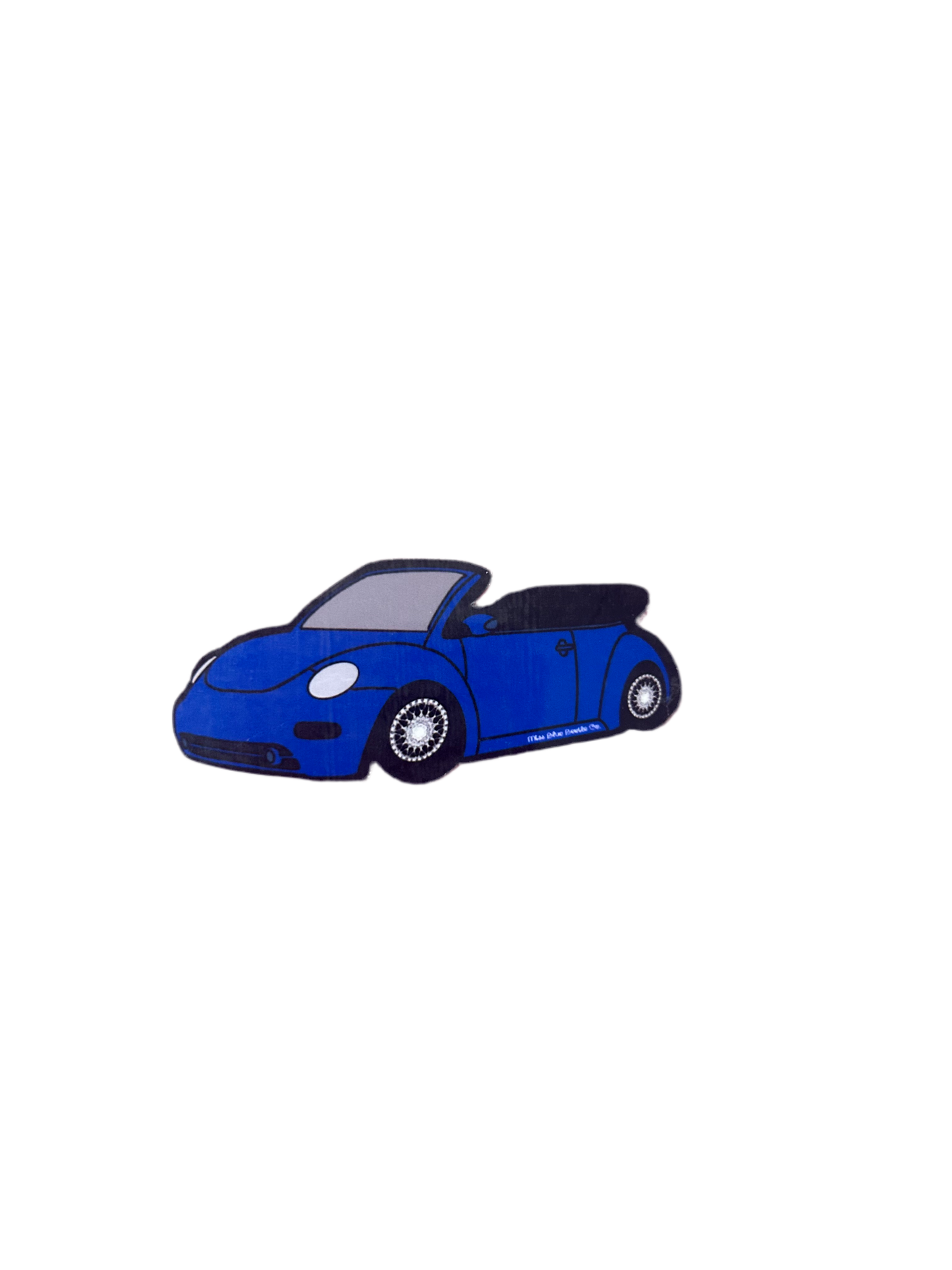 Dark blue bug new beetle convertible sticker