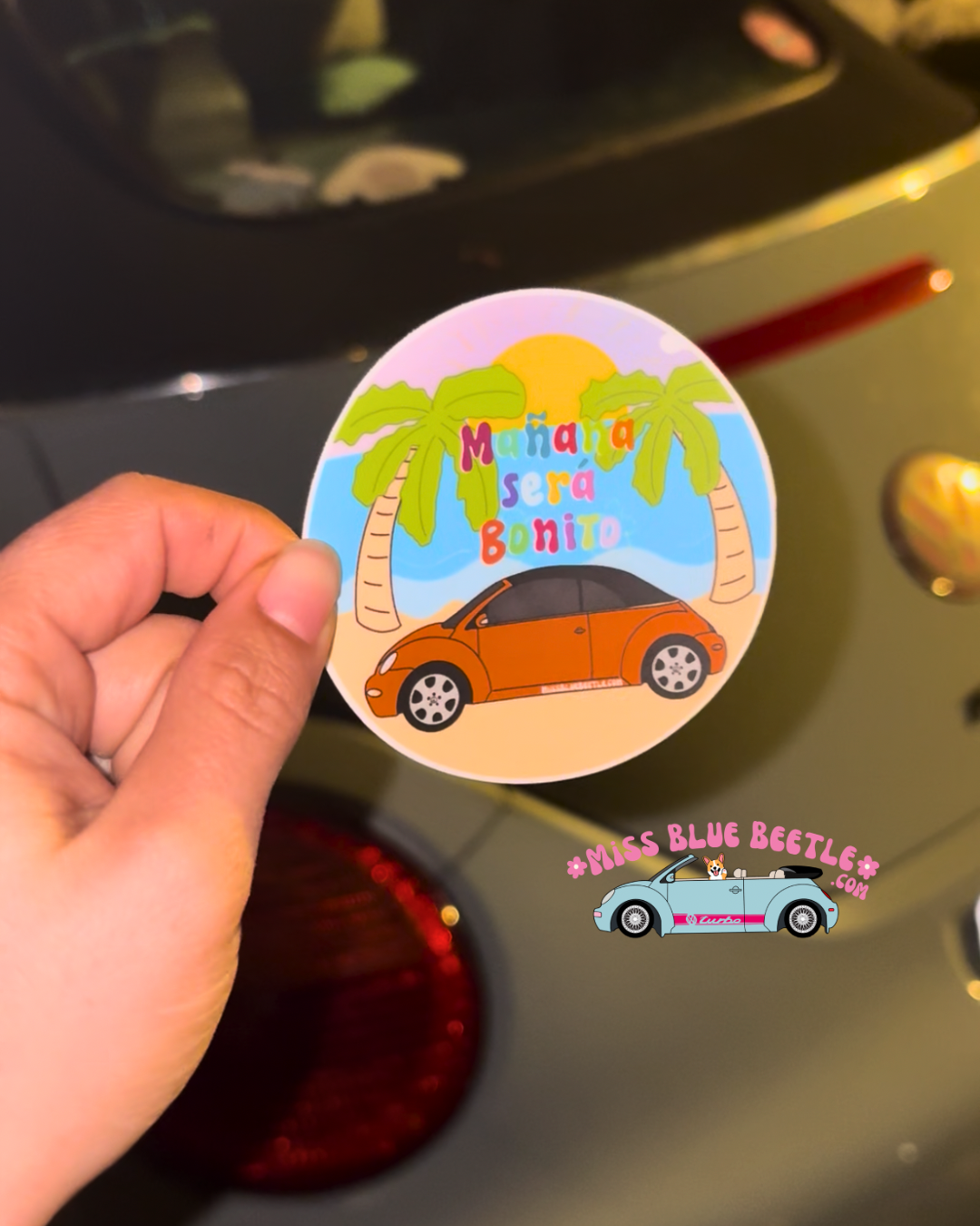 Mañana Será Bonito Punch Buggy orange Sticker