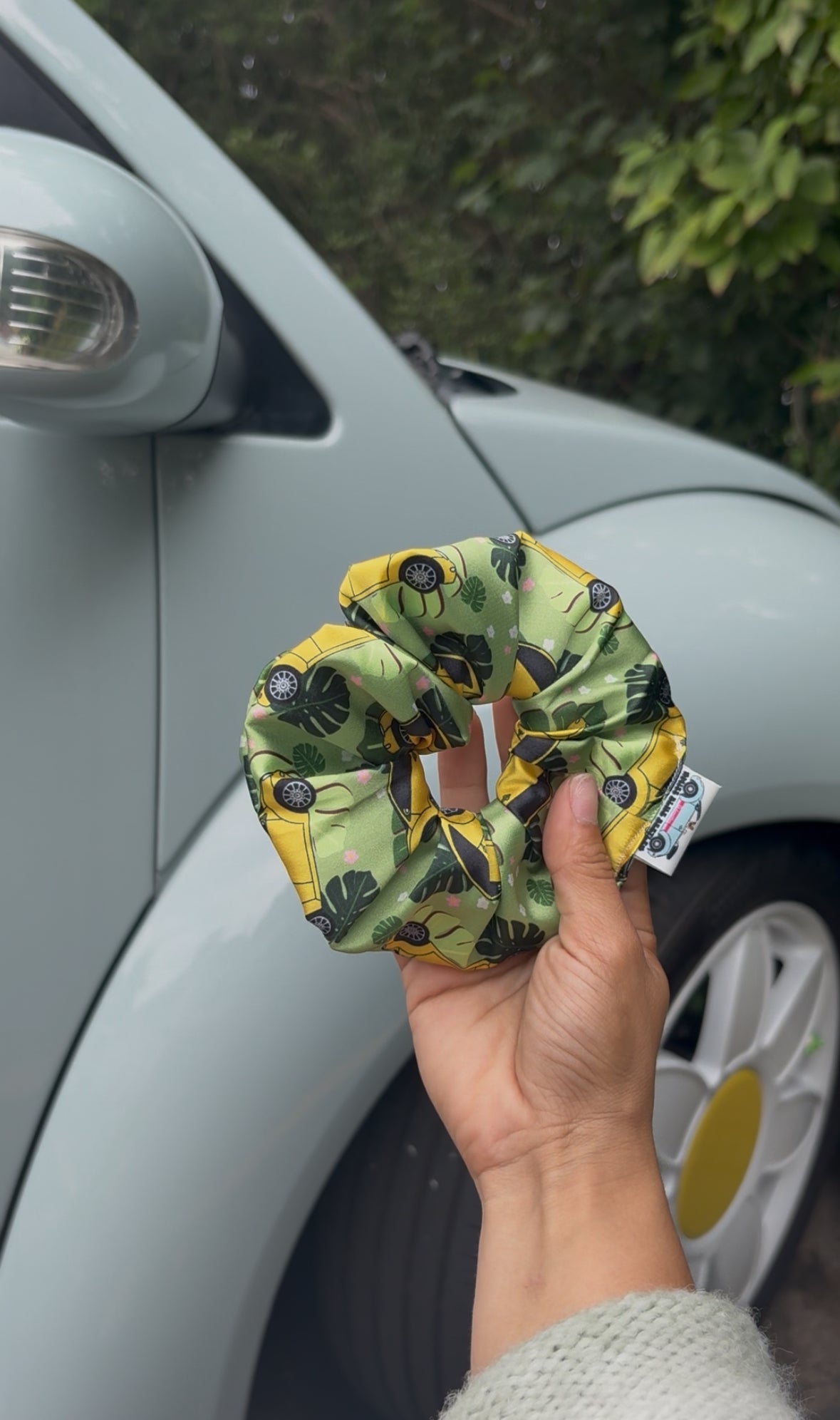 Safari yellow punch buggy scrunchie