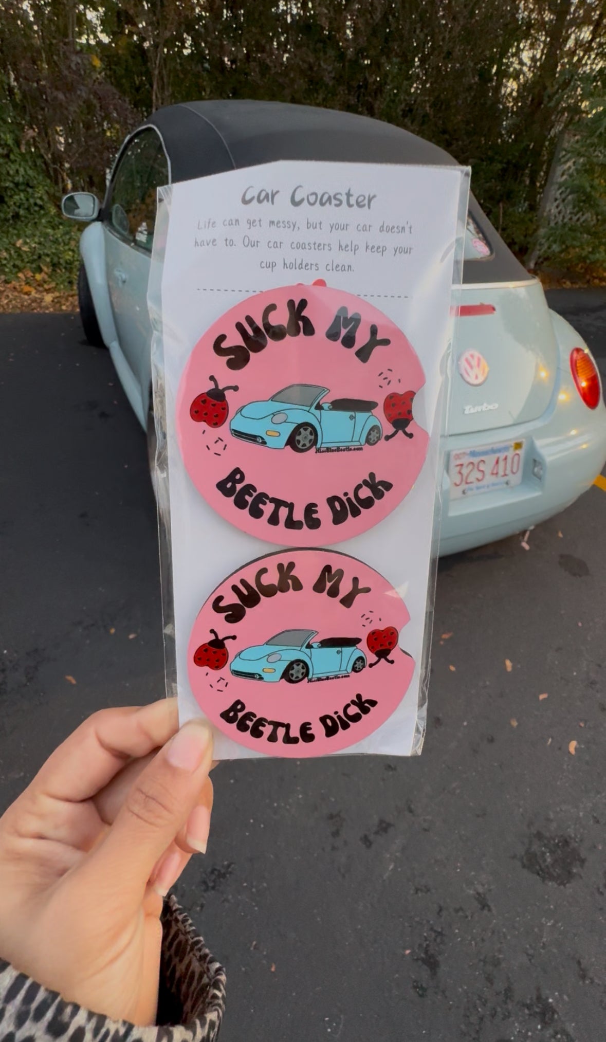 Beetle car coasters