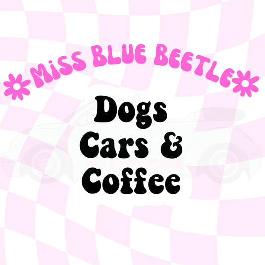 Dogs, cars & coffee sticker