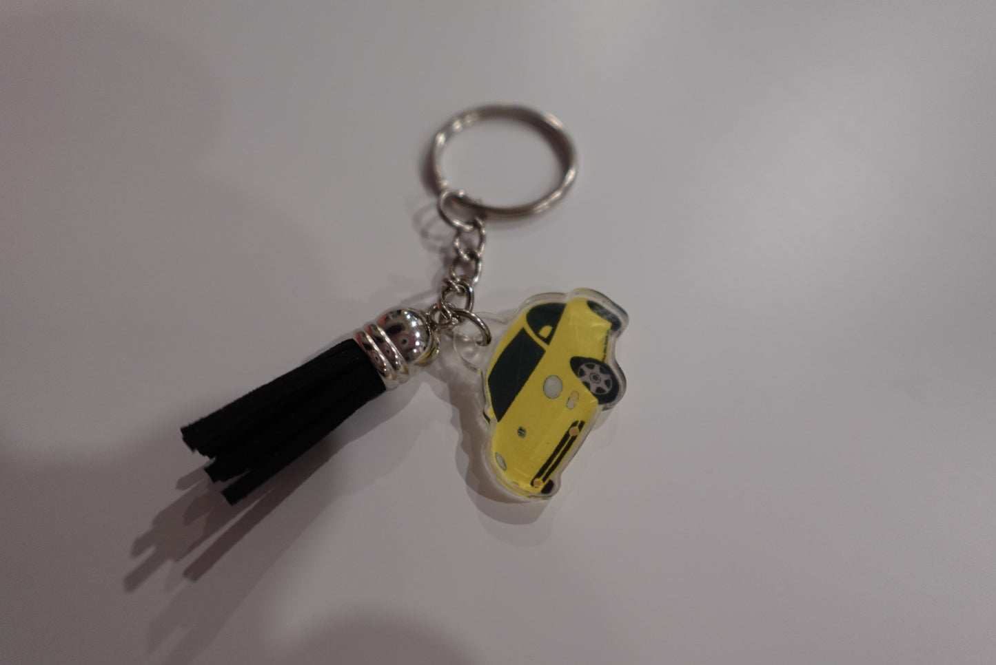 Yellow bug keychain